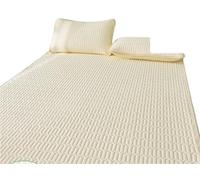 YGMNQAL Colchoneta Fresca de látex for Verano, Ropa Cama Seda Helada, Sábana Individual, Funda colchón con sensación enfriamiento, Estilo Plegable(A,200cm x 220cm)