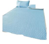 YGMNQAL Colchoneta Fresca de látex for Verano, Ropa Cama Seda Helada, Sábana Individual, Funda colchón con sensación enfriamiento, Estilo Plegable(J,90cmx200cm)