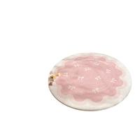 YGMNQAL Cream Style Carpets For Living Room Cute Pink Bedroom Decor Carpet Fluffy Soft Round Lounge Rug Home Thick Plush Floor Mat(Color05,80x80CM)
