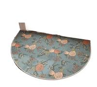 YGMNQAL Door Carpet Non-Slip Waterproof Dirt-Resistant Floor Mat Semi-Circle Flower Pink Entrance Welcome Rug Home Decoration Foot Mats(Color4,100x150cm)