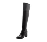 YGMNQAL Fashion Over Knee High Boots Women's Winter Thigh Thick Heel Stretc Long Slip On Autumn Shoes Woman(Color2,37)
