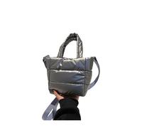 YGMNQAL Female Bags Woman Puffy Lightweight Handbag LargeCapacity Quilted Shoulder Bag Adjustable Strap Puffer Tote Shopping(Silver)