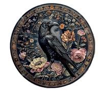 YGMNQAL Floral Round Rug with Tropical Bird Print - Washable Boho Vintage Floor Mat For Living Room & Bedroom(Color2,Diameter 140cm(55in))