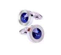YGMNQAL Gemelos Gemelos de cono azul for hombre, gemelos prismáticos clásicos con botón for camisa, gemelos cónicos