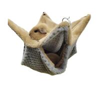 YGMNQAL Hamaca para Mascotas Hamaca for Ratas | Cama cálida de invierno de felpa gruesa doble for saco de dormir tipo nido de casa de hámster(Grey,30X30CM)