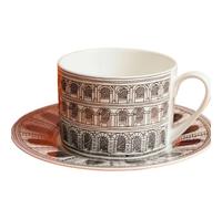 YGMNQAL Juego De Tazas De Café Juego de taza y platillo de café de cerámica, taza de té de la tarde for la oficina, taza de café creativa(Color3)