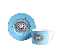 YGMNQAL Juego De Tazas De Café Juego de taza y platillo de café de cerámica, taza de té de la tarde for la oficina, taza de café creativa(Color9)