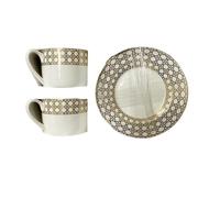 YGMNQAL Juego De Tazas De Café Tazas Y Platillos De Café Clásicos, Vajilla, Platos, Té De La Tarde(Clear)