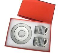 YGMNQAL Juego De Tazas De Café Tazas Y Platillos De Café Clásicos, Vajilla, Platos, Té De La Tarde(Pink)
