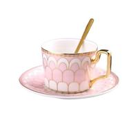 YGMNQAL Juego De Tazas De Café Tazas Y Platillos De Café Clásicos, Vajilla, Platos, Té De La Tarde(WHITE)