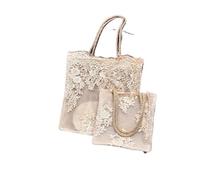 YGMNQAL Lace Ladies Handbag Summer Beach Wedding Bridal Party Hand Bag Bolsa Feminina Women's Shoulder Shopping(D)