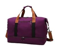 YGMNQAL Large Capacity Travel Gym Bag Short-Distance Luggage Portable Fitness Bags Shoulder Crossbody Handbags Men's Sports Waterproof(Purple)