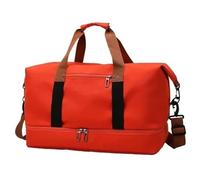 YGMNQAL Large Capacity Travel Gym Bag Short-Distance Luggage Portable Fitness Bags Shoulder Crossbody Handbags Men's Sports Waterproof(Tangerine)