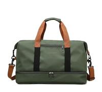 YGMNQAL Large Capacity Travel Gym Bag Short-Distance Luggage Portable Fitness Bags Shoulder Crossbody Handbags Men's Sports Waterproof(Green)