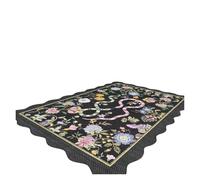 YGMNQAL Living Room Carpet Machine Washable Non-Slip Easy-Folding Mat Floral and Snake Pattern Irregular Rug Large Size Home Decor Mats(Color4,120x160cm)