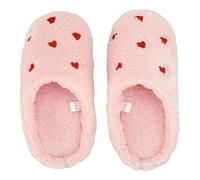 YGMNQAL Pantuflas Verano Mujer Zapatillas de felpa con forma de corazón, cómodas zapatillas de casa sin cordones, transpirables, planas, térmicas, esponjosas, amor for dormitorio interior(Pink,40-41)
