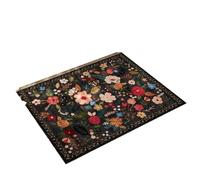 YGMNQAL Pastoral Style Living Room Decoration Carpet Large Area Rug For Bedroom Flower Pattern Entrance Door Mat Home Washable Soft(Color1,180x260cm(70x101in))