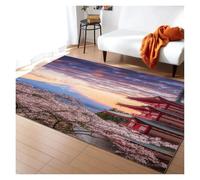 YGMNQAL Pink Cherry Blossom Rug Romantic Floral Spring Carpet Non-Slip Floor Mat For Girl'S Bedroom, Bedside & Living Room(Y-250731014255,180x200cm(70x78in))