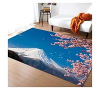 YGMNQAL Pink Cherry Blossom Rug Romantic Floral Spring Carpet Non-Slip Floor Mat For Girl'S Bedroom, Bedside & Living Room(Y-250731014253,60x90cm(23x35in))