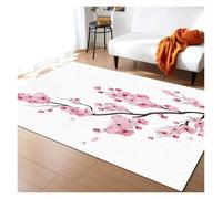 YGMNQAL Pink Cherry Blossom Rug Romantic Floral Spring Carpet Non-Slip Floor Mat For Girl'S Bedroom, Bedside & Living Room(Y-250731014261,180x200cm(70x78in))