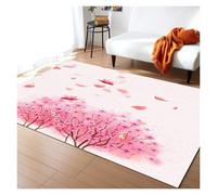 YGMNQAL Pink Cherry Blossom Rug Romantic Floral Spring Carpet Non-Slip Floor Mat For Girl'S Bedroom, Bedside & Living Room(Y-250731014268,180x200cm(70x78in))