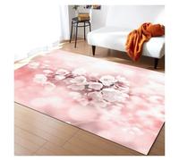 YGMNQAL Pink Cherry Blossom Rug Romantic Floral Spring Carpet Non-Slip Floor Mat For Girl'S Bedroom, Bedside & Living Room(Y-250731014263,180x230cm(70x89in))