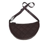 YGMNQAL Quilted Plaid Women's Hobos Shoulder Bags Travel Shopping Ladies Crossbody Bag Large Capacity Nylon Female Handbags Purse(Dark Brown)