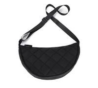 YGMNQAL Quilted Plaid Women's Hobos Shoulder Bags Travel Shopping Ladies Crossbody Bag Large Capacity Nylon Female Handbags Purse(Black)