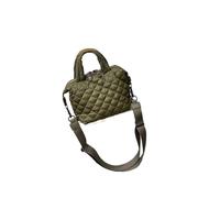 YGMNQAL Quilted Women Shoulder Bags Padded Lady Handbags Casual Nylon Down Cotton Crossbody Bag(Deep Green)