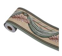 YGMNQAL Rodapies Autoadhesivo Línea de cintura impermeable de PVC de 10 metros, estilo Pastoral, autoadhesivo, línea de rodapié de pared, papel tapiz, decoración(01)