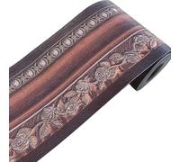 YGMNQAL Rodapies Autoadhesivo Pegatina de pared de placa base autoadhesiva de PVC de 5M, rodapié Floral, pegatinas de cintura, impermeable, borde de pared 3D, decoración de baño for habitación(4)