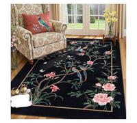 YGMNQAL Rugs For Living Room Floral Birds, Non Slip Soft Low Pile Traditional Oriental Vintage Botanical Nature For Bedroom(Q-2508266617,180x230CM)