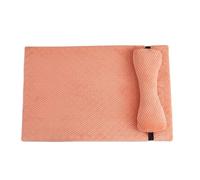YGMNQAL Soft Medium Dog Sofa Comfortable Short Plush Large Bed Kennel Winter Warm Cat Mat For Elastic Puppy Cushion with Pillow(Leather Pink,S)