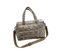 YGMNQAL Space Padded Cotton Handbag Big Capacity Shoulder Bag Waterproof Nylon Travel Down Crossbody Purse Bolsa(Champagne)
