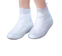 YGMNQAL Summer Waterproof Shoe Covers Silicone Anti-Slip Rain Boots Unisex Sneakers Protector Cover(WHITE,M)