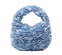 YGMNQAL Sweet Rose Petal Handbag Soft Light Lace Patchwork Pleated Bag Ruched Cloud Elegant Flowers Tote Bags Ladies(A)