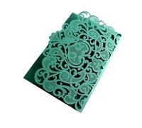 YGMNQAL Tarjetas de felicitación encaje tríptico for invitaciones boda cortadas con láser, 25 o 50 unidades, suministros for regalos, cumpleaños y fiestas(Green,25pcs)