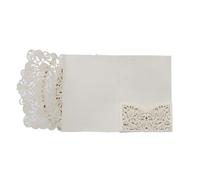 YGMNQAL Tarjetas de felicitación encaje tríptico for invitaciones boda cortadas con láser, 25 o 50 unidades, suministros for regalos, cumpleaños y fiestas(Beijge,50pcs)