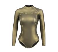 YGMNQAL Traje de Buceo Trajes de Neopreno sin Espalda de 2 mm Trajes de baño de Buceo Libre Traje de baño de Bikini siamés Traje de baño con Medias Traje de Medusa Talla S-XXL(Gold,XL)