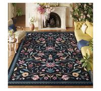 YGMNQAL Vintage Floral Carpet Bohemian Style Entrance Doormat Home Decoration Non-Slip Area Rug For Living Room Bedroom Kitchen Study(Color04,120X160CM)
