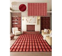 YGMNQAL Vintage Red Living Room Carpet with Retro Ethnic Style Christmas Decoration For Home Furnishings(Color 4,140x200cm 55x80inch)