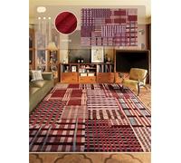 YGMNQAL Vintage Red Living Room Carpet with Retro Ethnic Style Christmas Decoration For Home Furnishings(R-9,120x180cm 47x71inch)