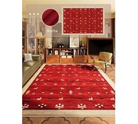 YGMNQAL Vintage Red Living Room Carpet with Retro Ethnic Style Christmas Decoration For Home Furnishings(LR-11,160x230cm 63x90inch)