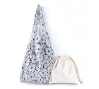 YGMNQAL Vintage Woven Flower Tote Bag Polyester Fiber Hollow Out Embroidered Handbag Has Inner Pocket Large Capacity(Grey)