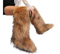 YGMNQAL Women's Over-The-Knee Boots High Winter Snow And Cashmere Leg Warm Non-Slip Soles(E,39)