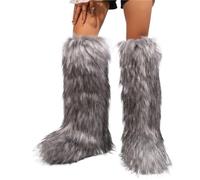 YGMNQAL Women's Over-The-Knee Boots High Winter Snow And Cashmere Leg Warm Non-Slip Soles(F,40)