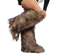 YGMNQAL Women's Over-The-Knee Boots High Winter Snow And Cashmere Leg Warm Non-Slip Soles(G,39)