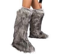 YGMNQAL Women's Over-The-Knee Boots High Winter Snow And Cashmere Leg Warm Non-Slip Soles(I,40)