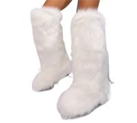 YGMNQAL Women's Over-The-Knee Boots High Winter Snow And Cashmere Leg Warm Non-Slip Soles(L,40)