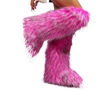 YGMNQAL Women's Over-The-Knee Boots High Winter Snow And Cashmere Leg Warm Non-Slip Soles(M,40)